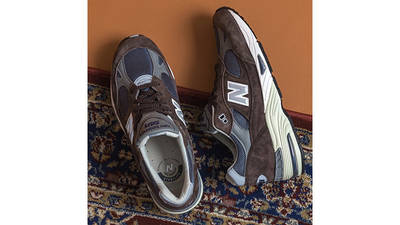New Balance 991 Brown Navy from top