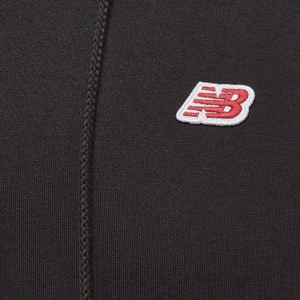 New Balance Red Logo Overhead Hoodie - Black | The Sole Supplier