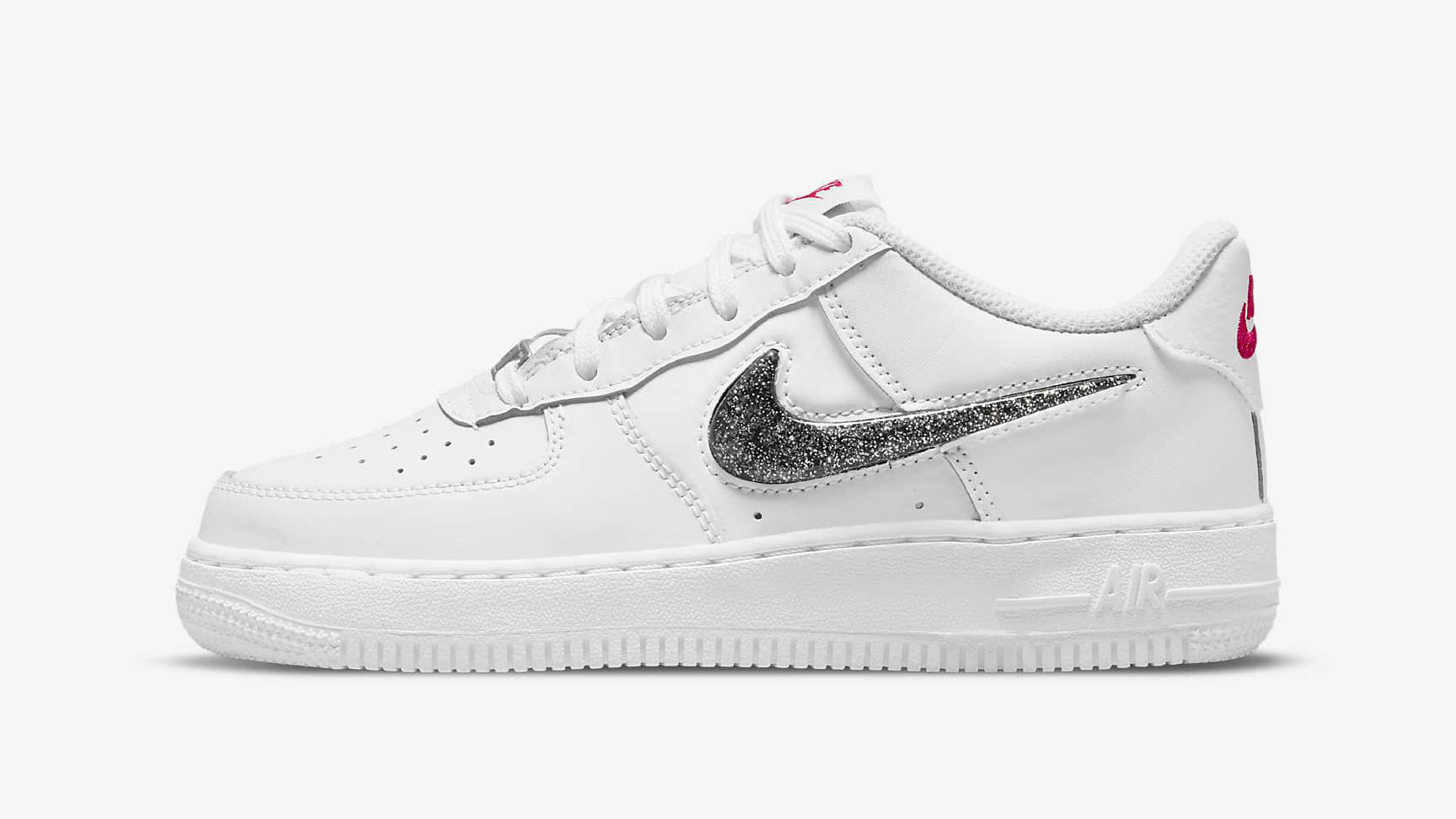 Nike Air Force 1 GS White Metallic Silver