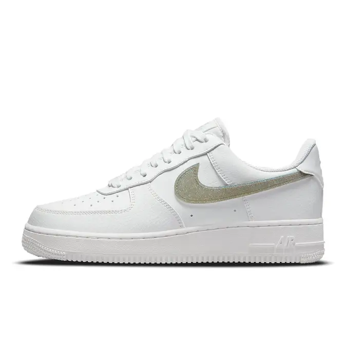 Nike Air Force 1 Low Glitter Swoosh Gold White Where To Buy DH4407 101 The Sole Supplier