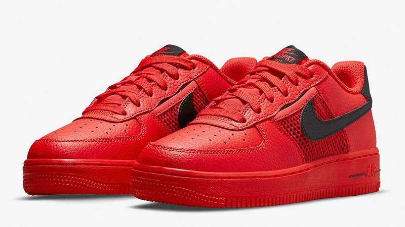 Nike Air Force 1 Low GS Mesh Pocket Red