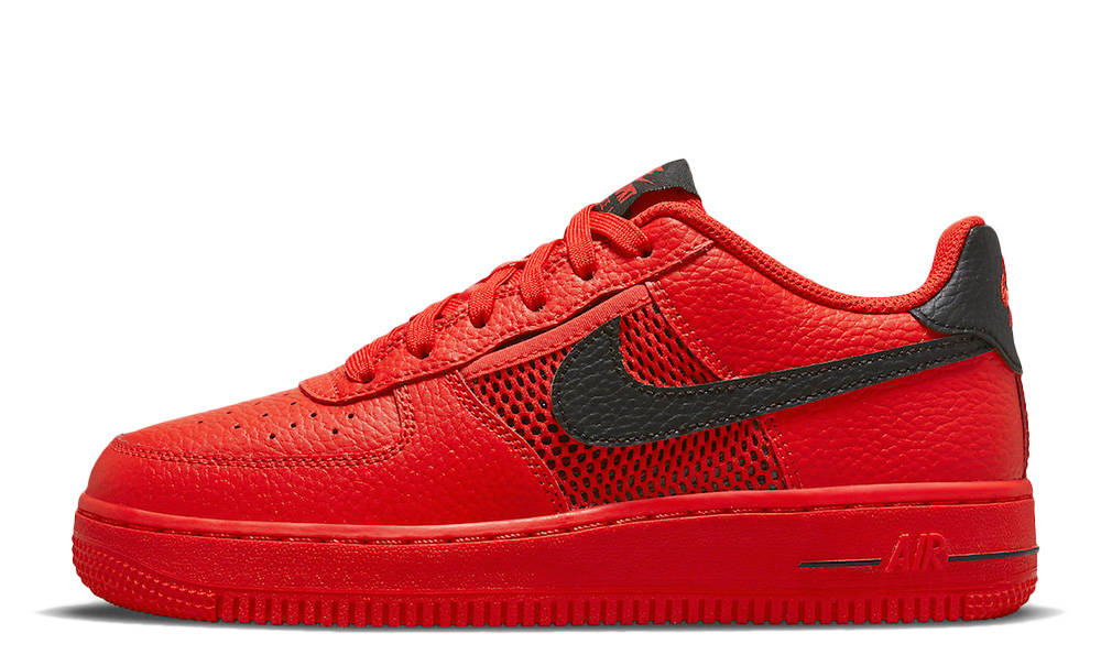 Nike Air Force 1 Low GS Mesh Pocket Red