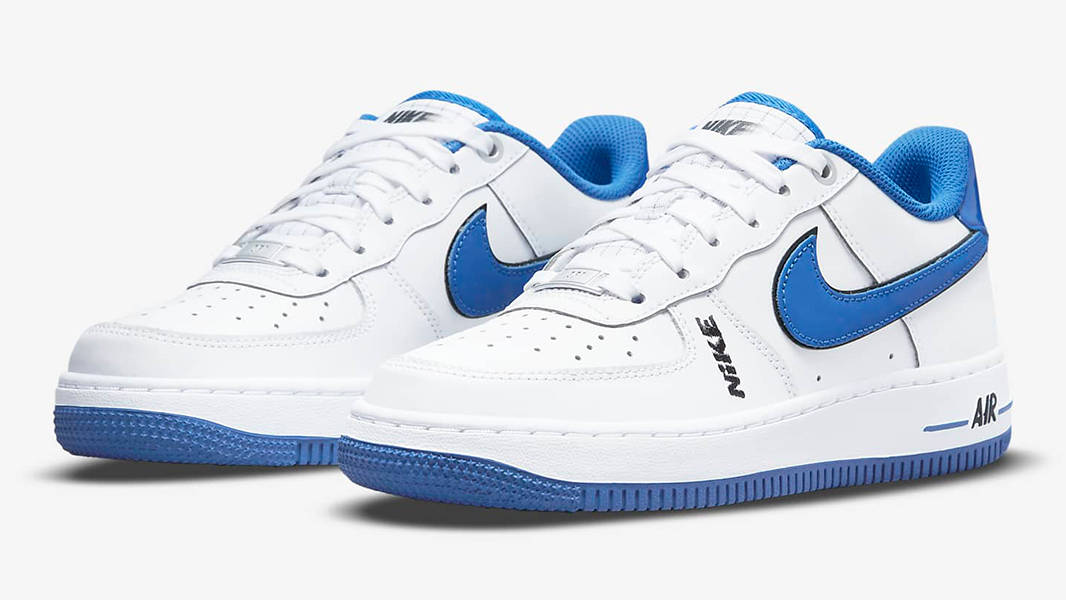 Nike Air Force 1 LV8 GS White Game Royal