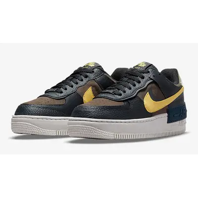 Nike Air Force 1 Shadow Black Brown Yellow | Where To Buy | DQ0881