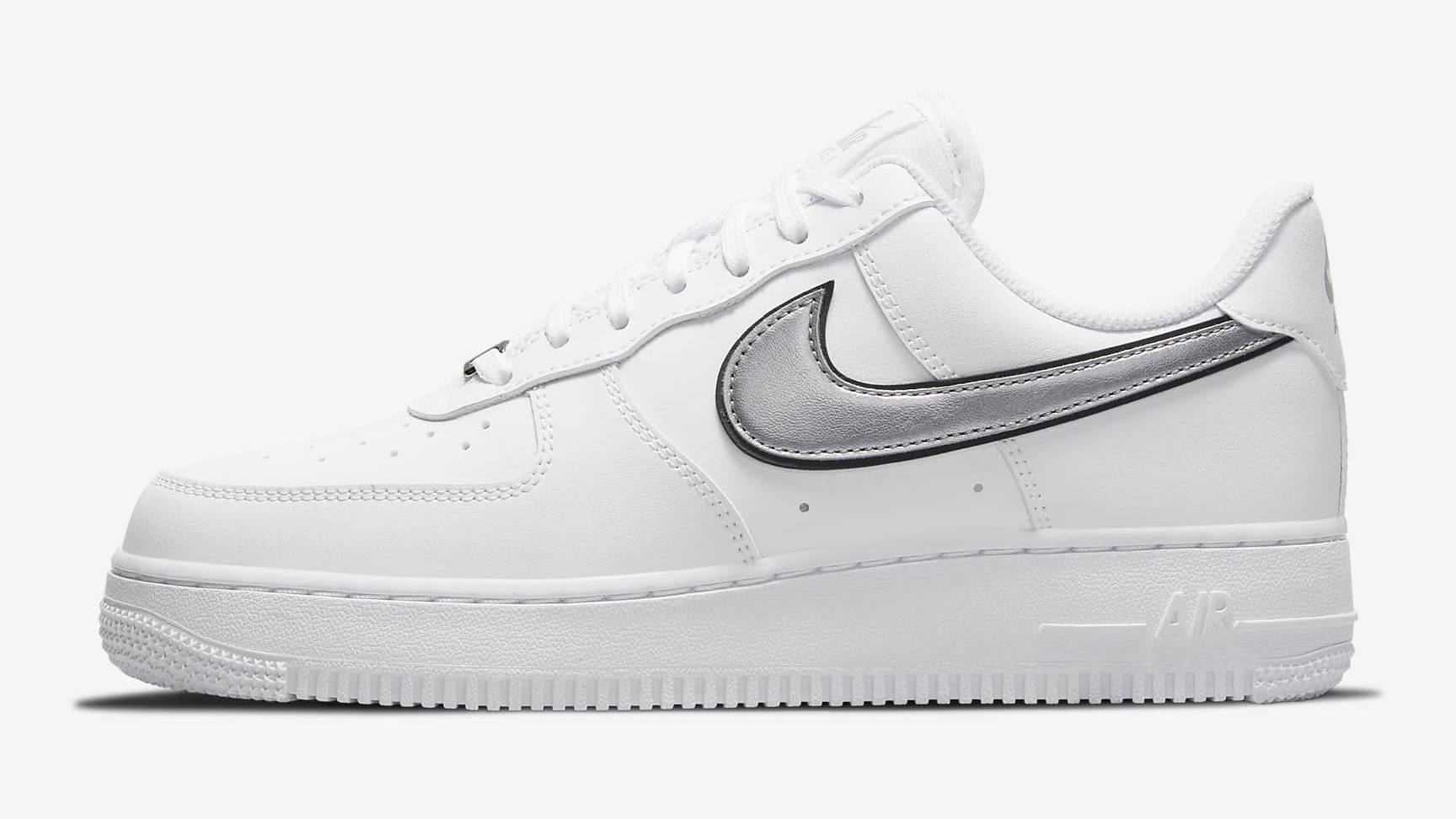 Nike Air Force 1 White Metallic Silver