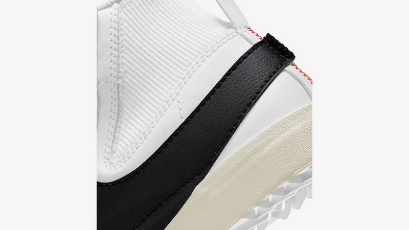 Nike Blazer Mid Jumbo White Black Closeup