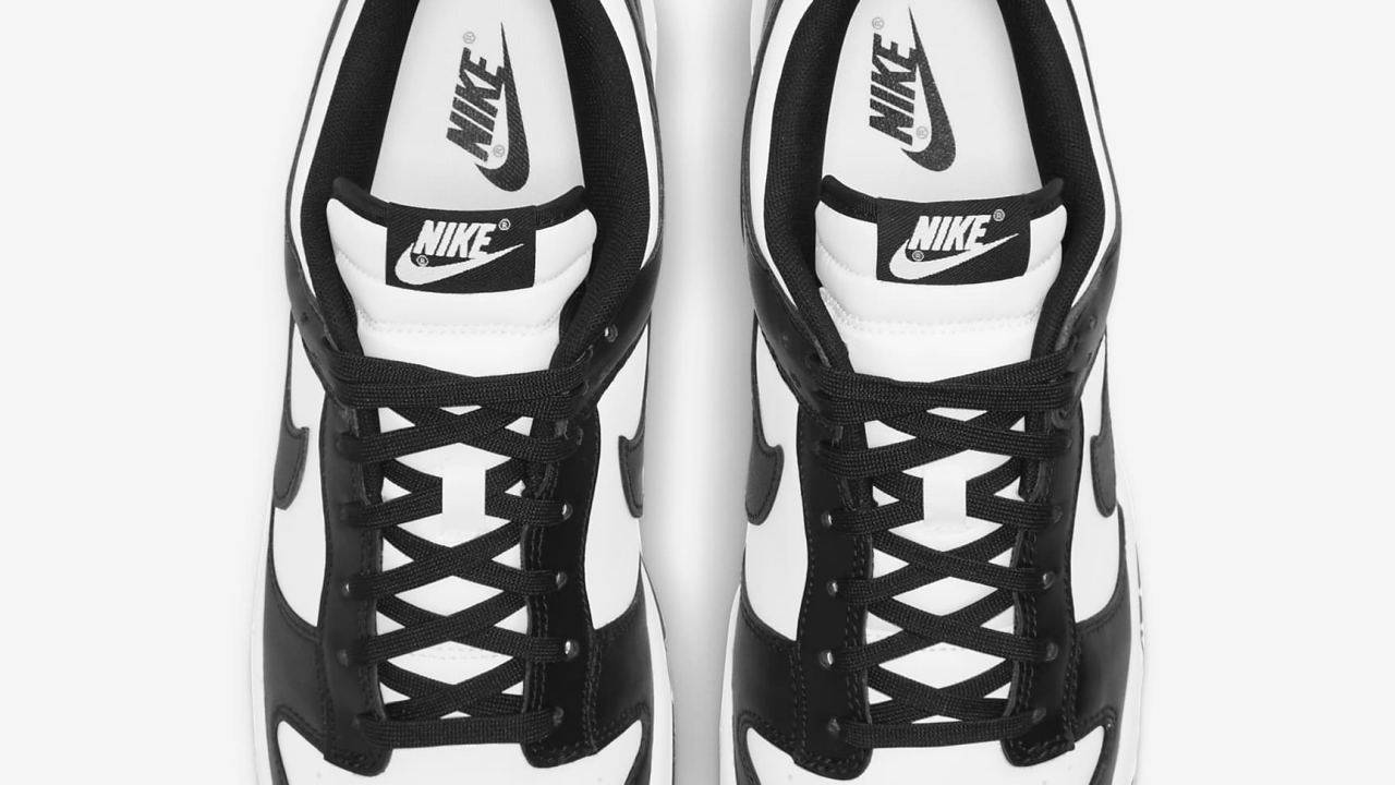 nike dunk low white black restock