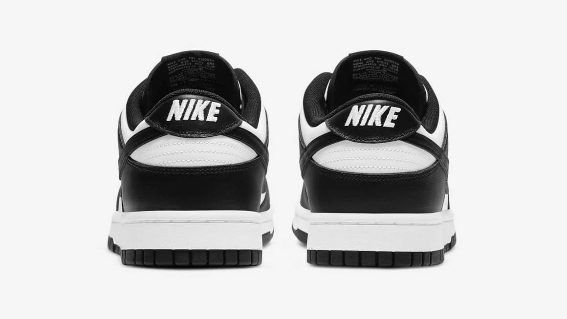 restock dunk low black white