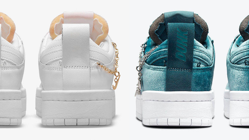 Nike dunk low Disrupt white teal and pink