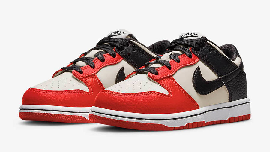 black and red dunks low