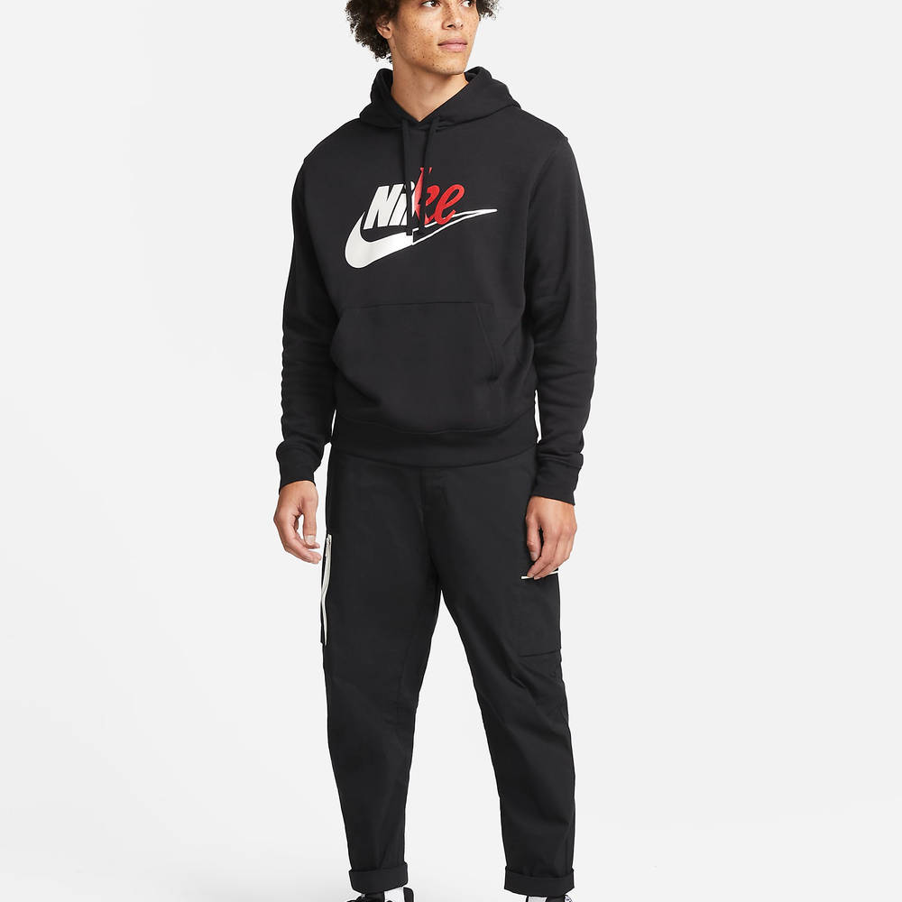 Nike Sportswear Sport Essentials+ Cut Logo Pullover Hoodie Black