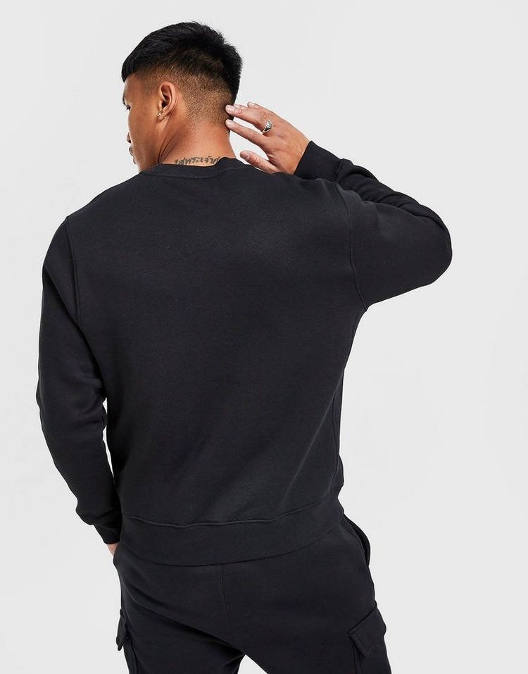 Nike Swoosh Fleece Crew Sweatshirt Black Back