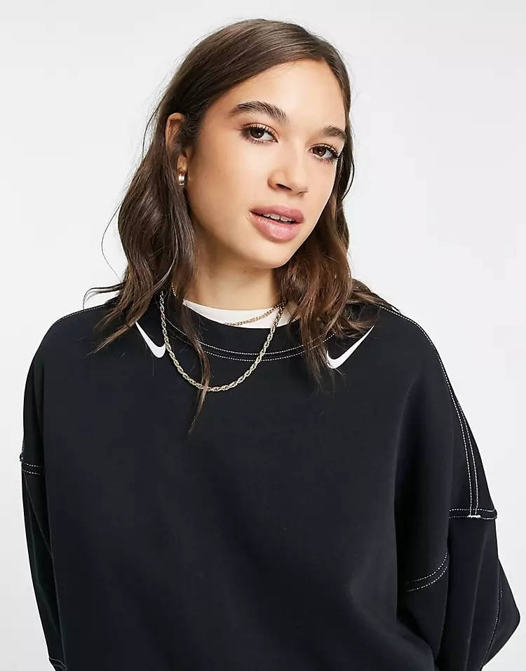 nike swoosh oversized sweatshirt