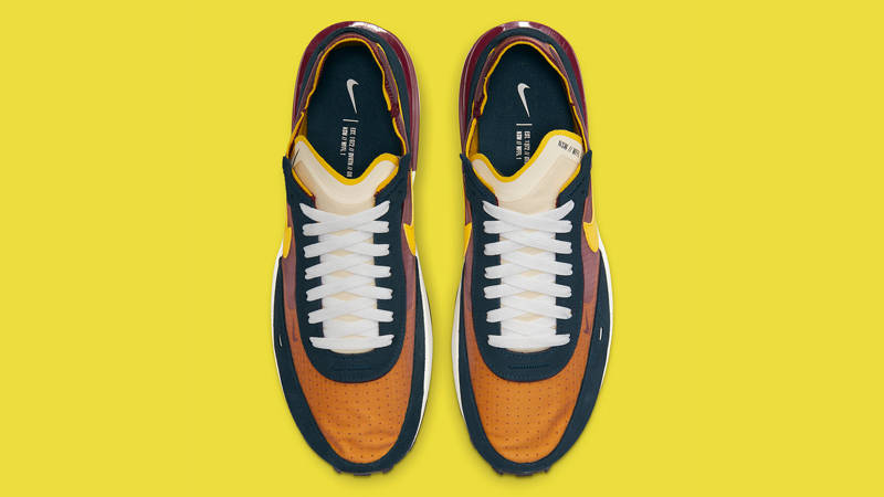Nike Waffle One Yellow Burgundy Middle