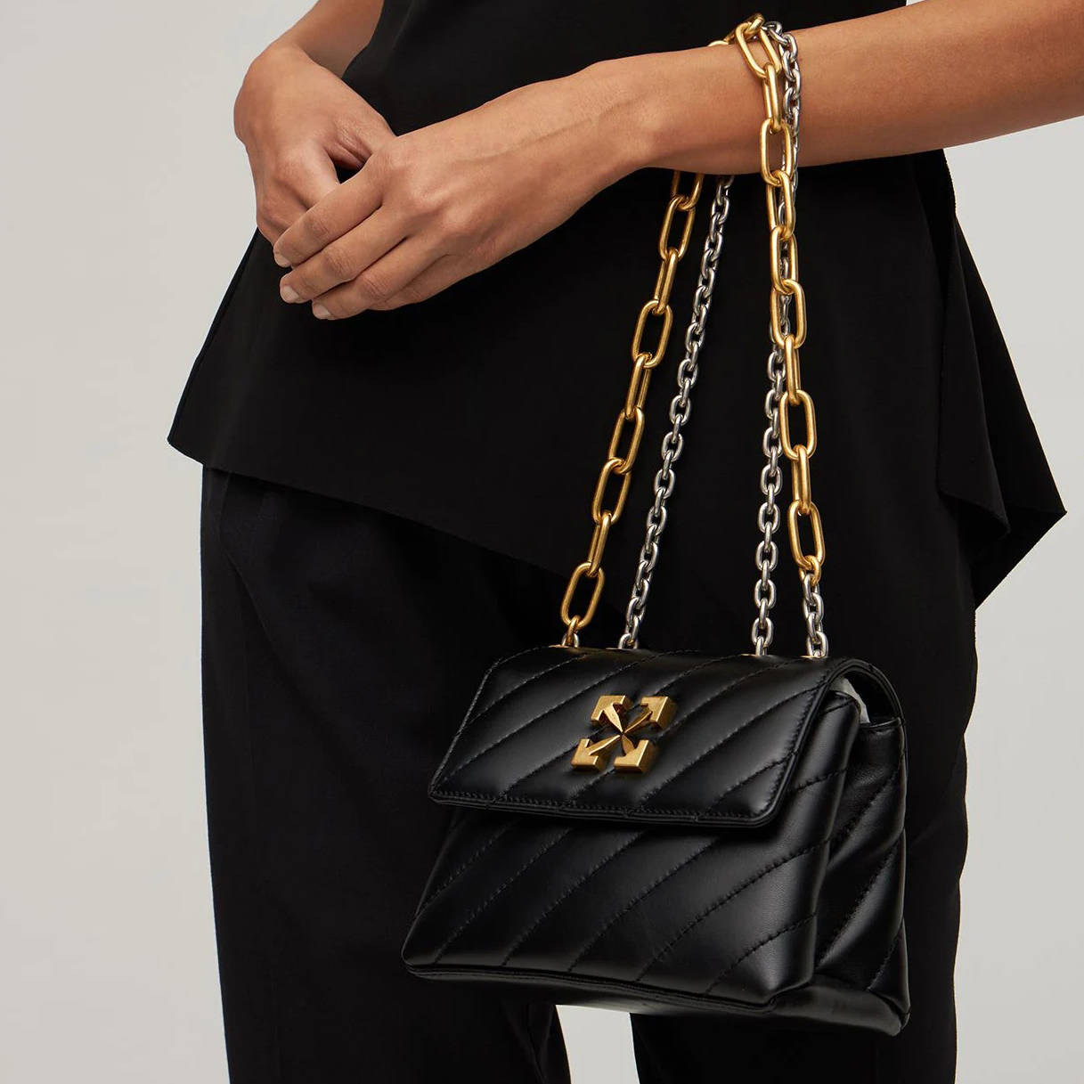 Off-White Jackhammer 19 Leather Shoulder Bag