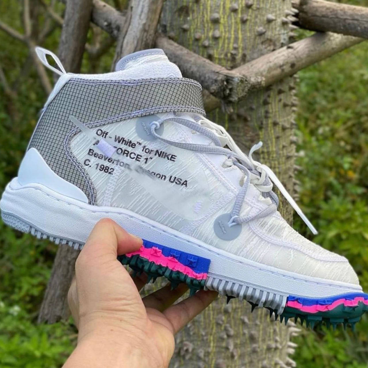 Off-White x Nike Air Force 1 Mid "White"