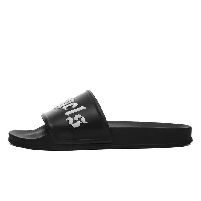 Palm Angels Logo Print Pool Sliders Black | Where To Buy ...