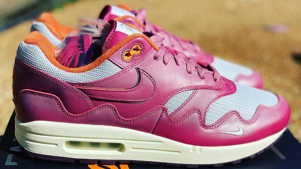 Image via kangofmemphis Patta x Nike Air Max 1 "Night Maroon"