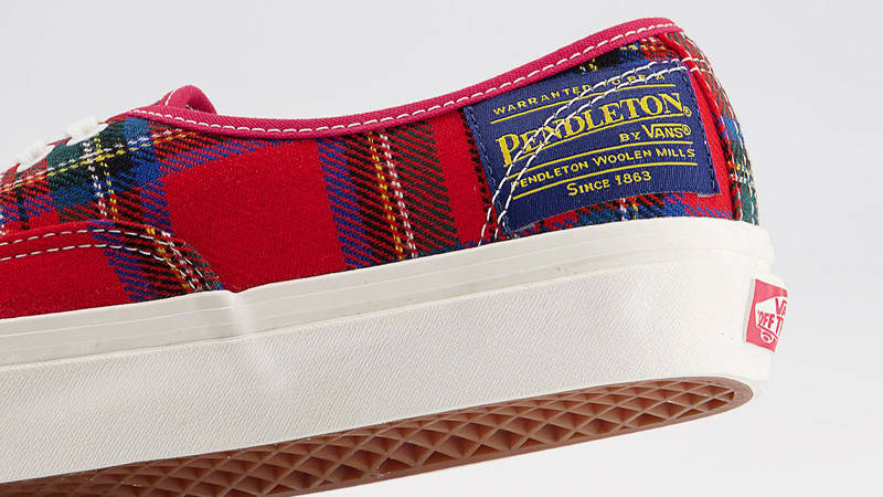 Pendleton x Vans Anaheim Authentic 44 DX Royal Stewart Closeup
