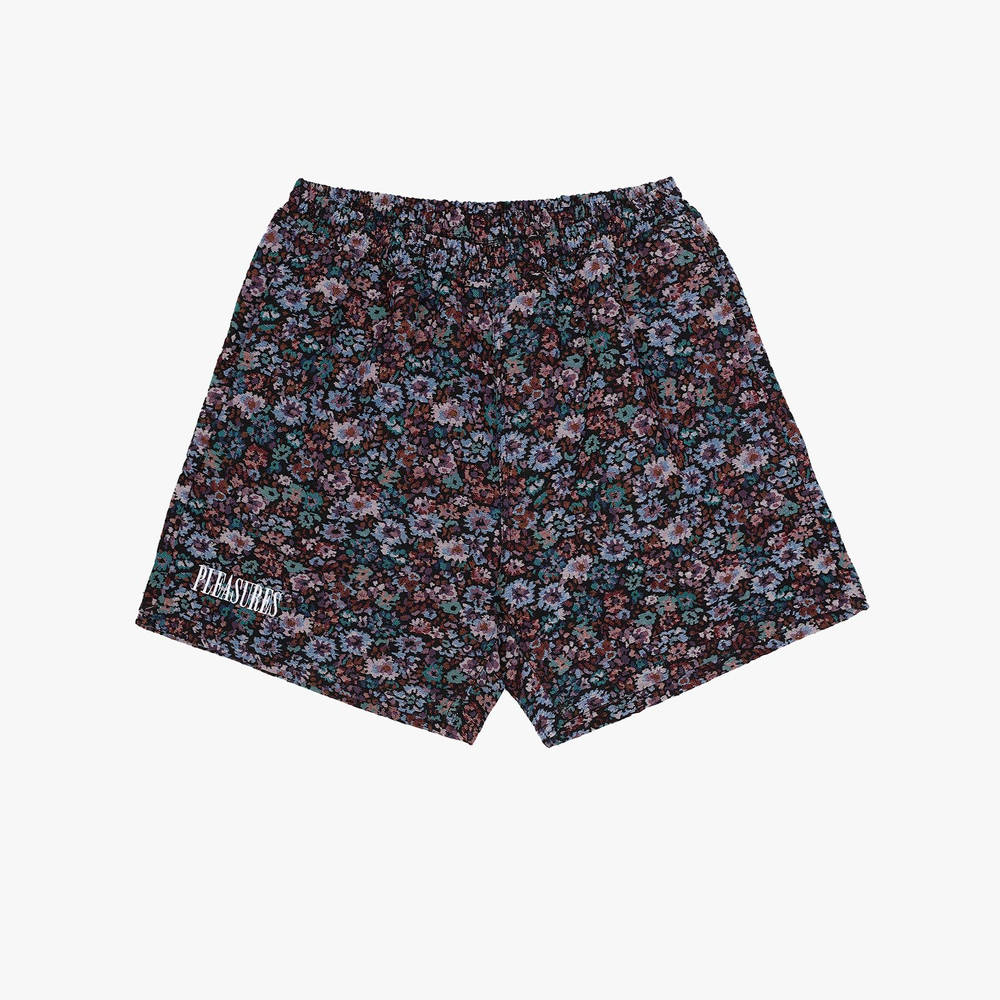 Pleasures Quitter Floral Shorts - Black | The Sole Supplier