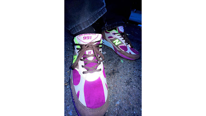 Stray Rats x New Balance 991 Purple Front