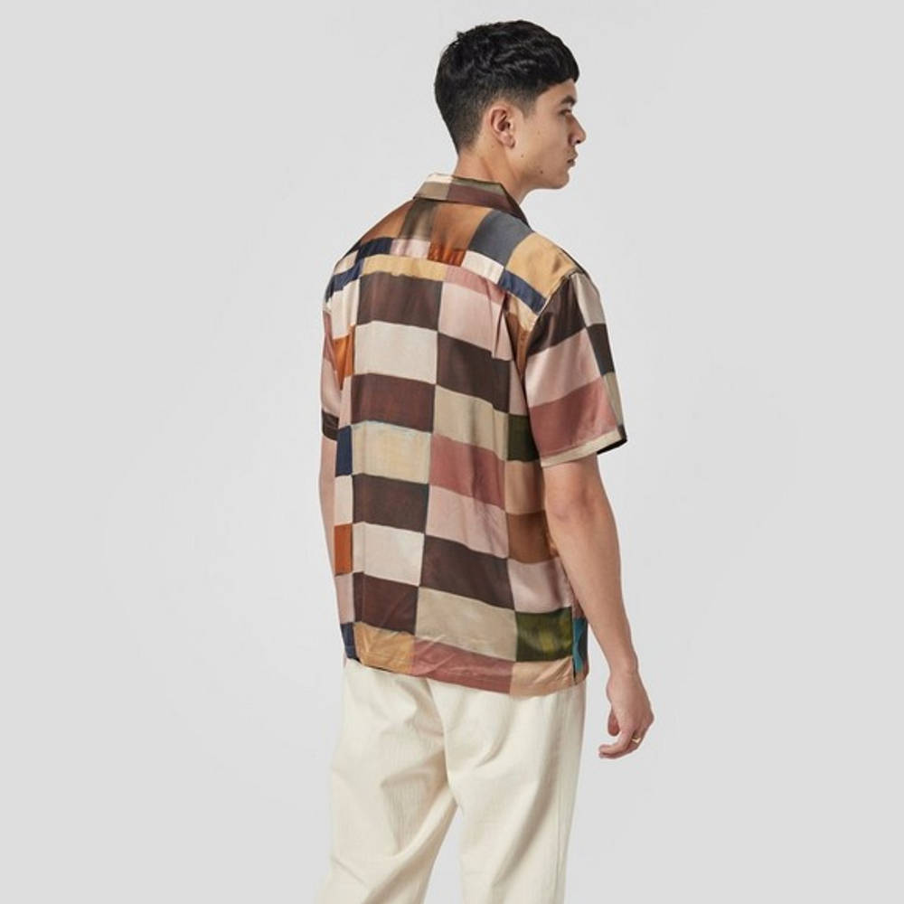 Stussy Painted Check Silk Shirt - Multi 