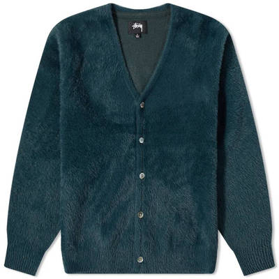 Stussy Shaggy Cardigan - Dark Green | The Sole Supplier