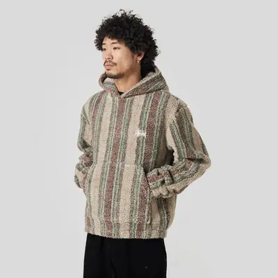 Stüssy Stripe Sherpa Hoodie | Where To Buy | The Sole Supplier