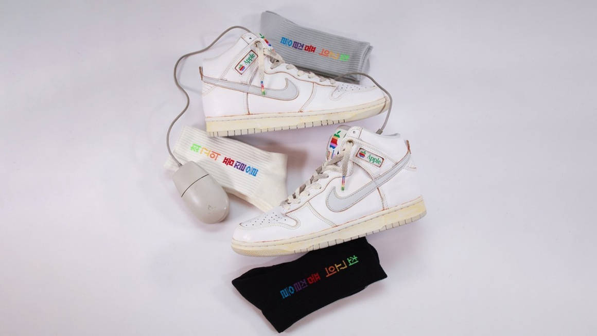 The TDFU x Foxtrot x Nike Dunk High Is Inspired by Apple's Vintage