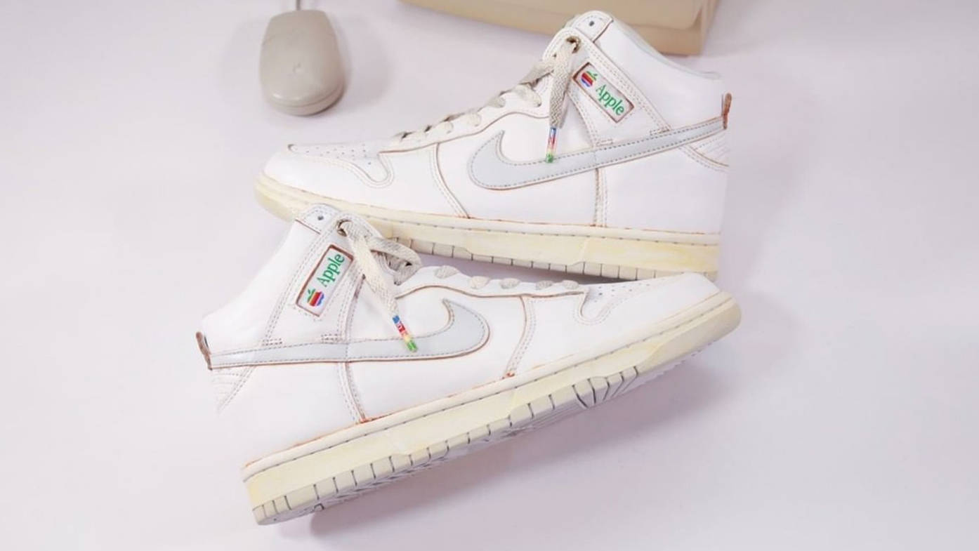 TDFU x Foxtrot x Nike Dunk High Vintage Apple Shoes
