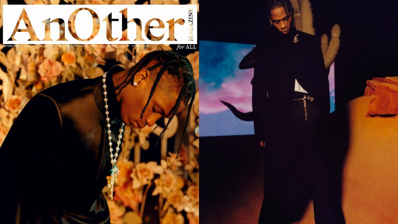 Travis Scott x Dior Front AnOther Magazine's Latest Issue