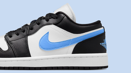 A 'University Blue' Swoosh Brightens This Air Jordan 1 Low A 'University Blue' Swoosh Brightens This Air Jordan 1 Low