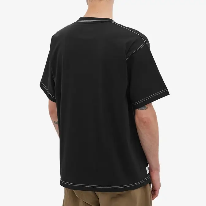 WTAPS Blank Contrast Stitch Pocket T-Shirt Black Back