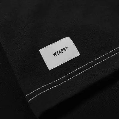 WTAPS Blank Contrast Stitch Pocket T-Shirt Black Detail 2
