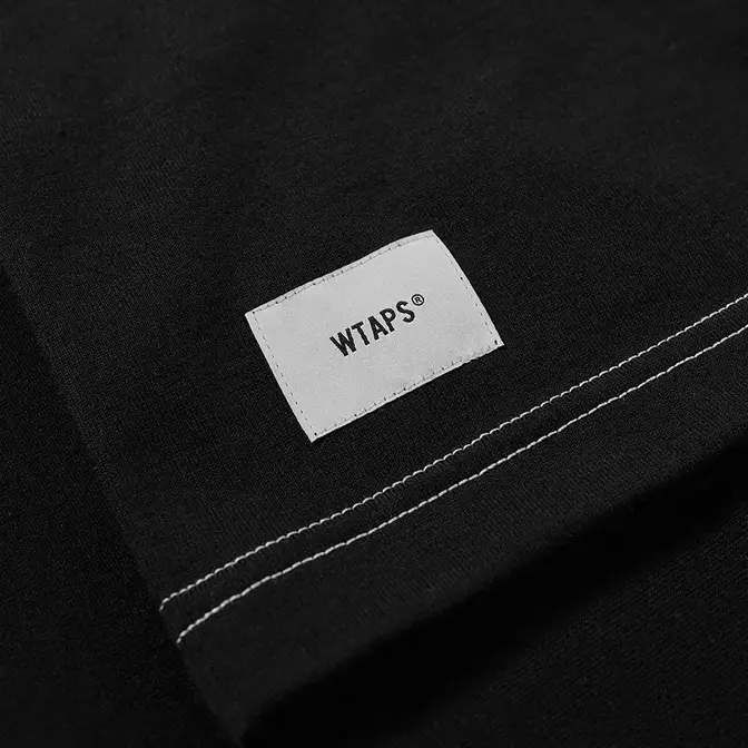 WTAPS Blank Contrast Stitch Pocket T-Shirt Black Detail 2
