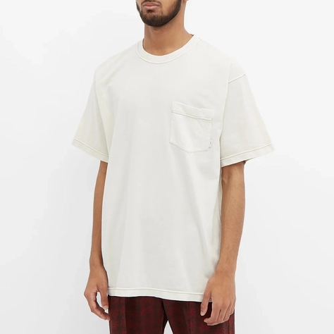 WTAPS Blank Washed Pocket T-Shirt Off White Front