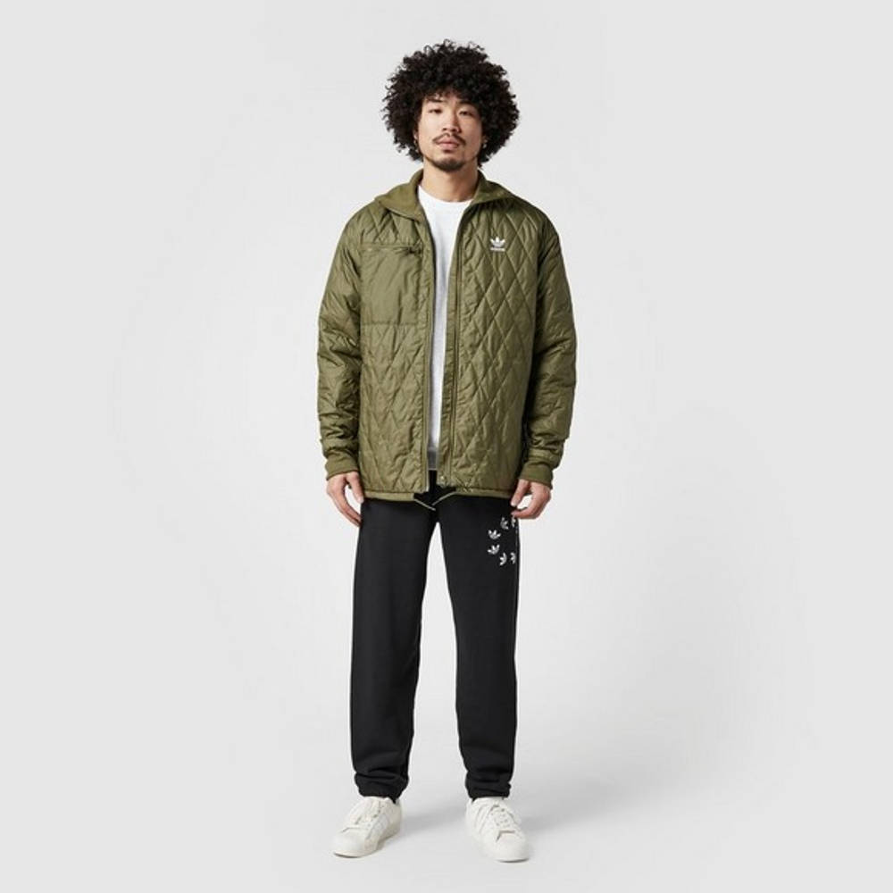 adidas Adicolor Classics Quilted Archive Jacket Green Full