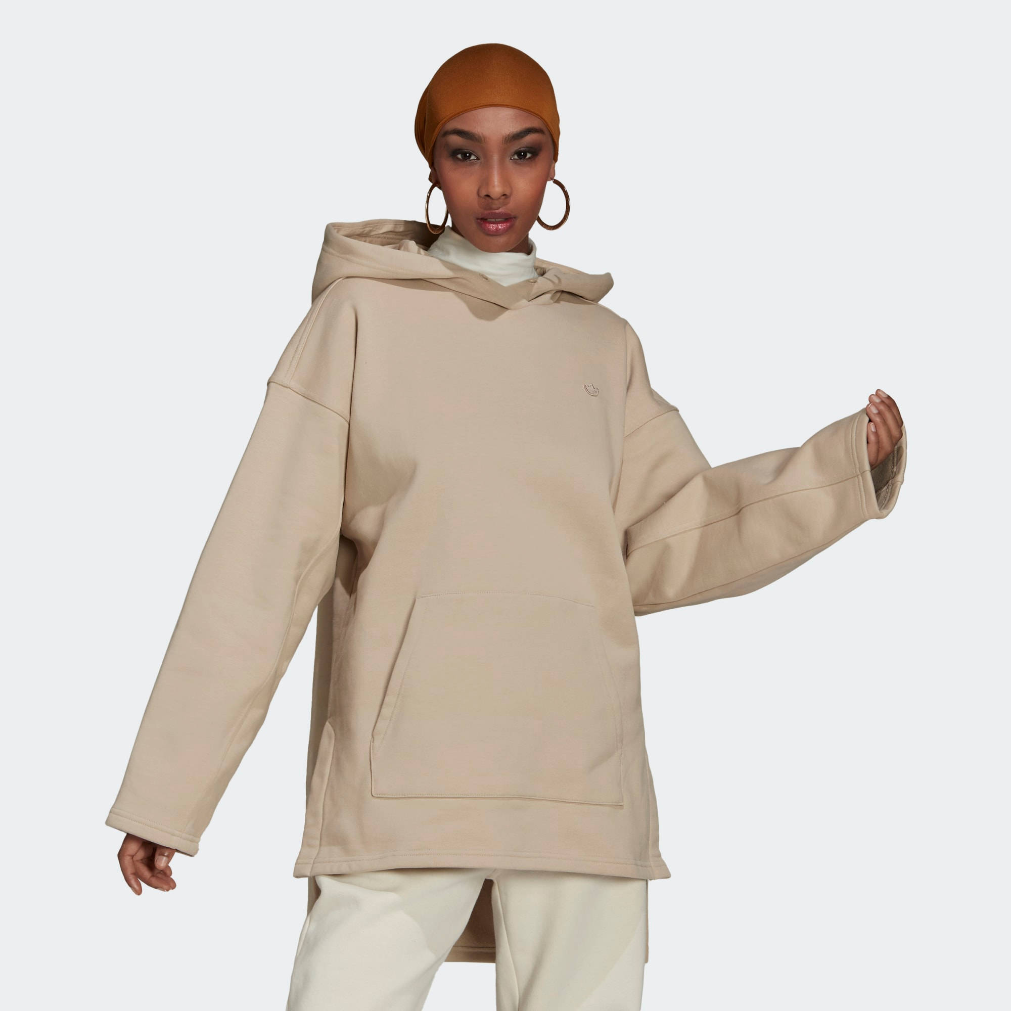 adidas Adicolor Fleece Hoodie Beige