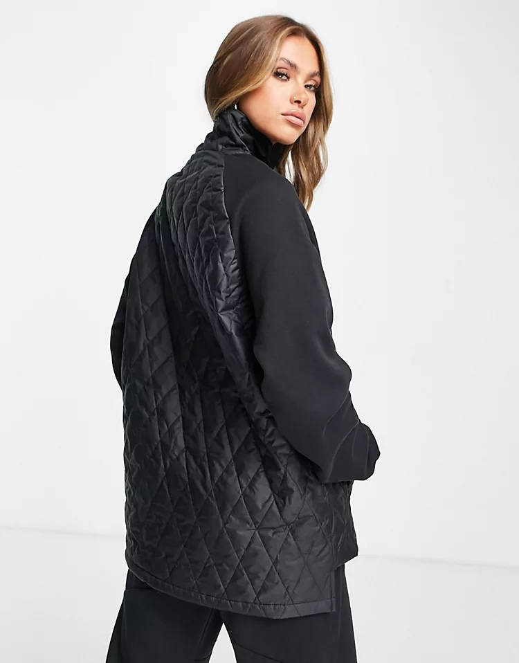 adidas Half Zip Quilted Boyfriend Track Top