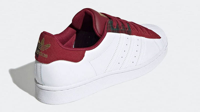 adidas Superstar Christmas White Burgundy | Where To Buy | H00211