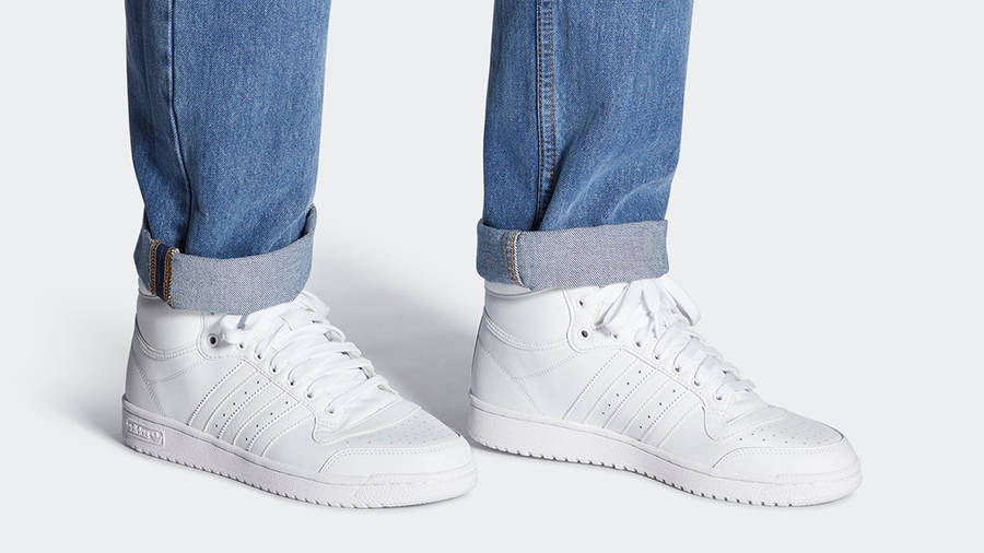 adidas top ten triple white