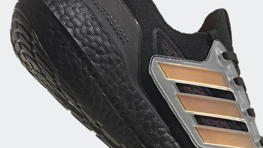 adidas Ultra Boost 21 Black Iridescent Closeup