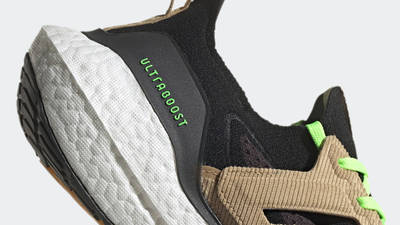 adidas Ultra Boost 21 Core Black Beige Closeup