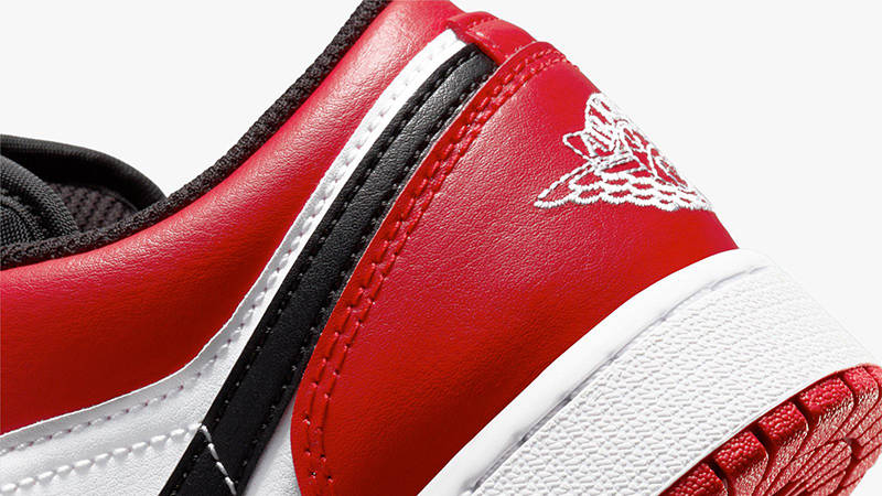 Air Jordan 1 Low GS Gym Red Black 553560-612 Detail 2