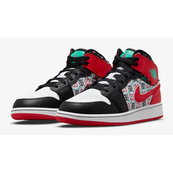 Air Jordan 1 Mid GS Ugly Christmas Sweater Where To Buy DM1208 150 The Sole Supplier