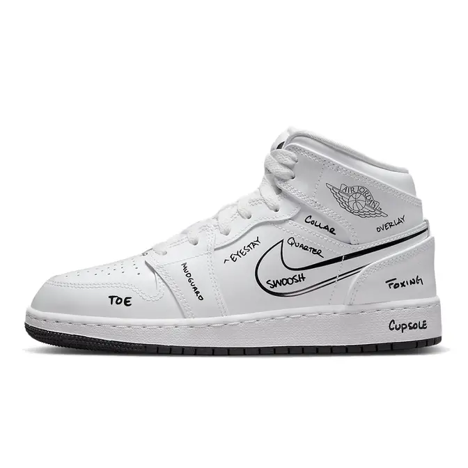 Air Jordan 1 Mid GS Sneaker School Where To Buy DQ1864 100