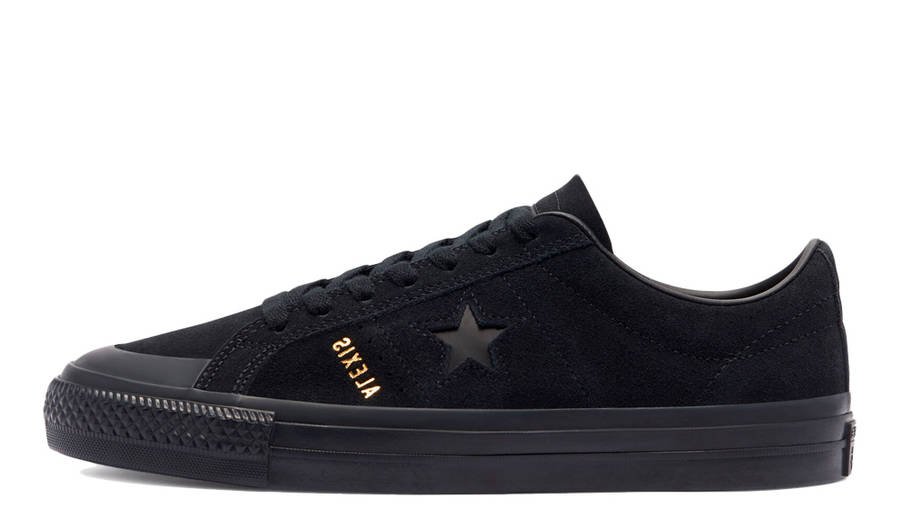 converse one star pro all black