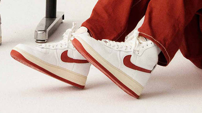 Asphaltgold x Nike Air Force 1 Mid Sculpt White Red Side