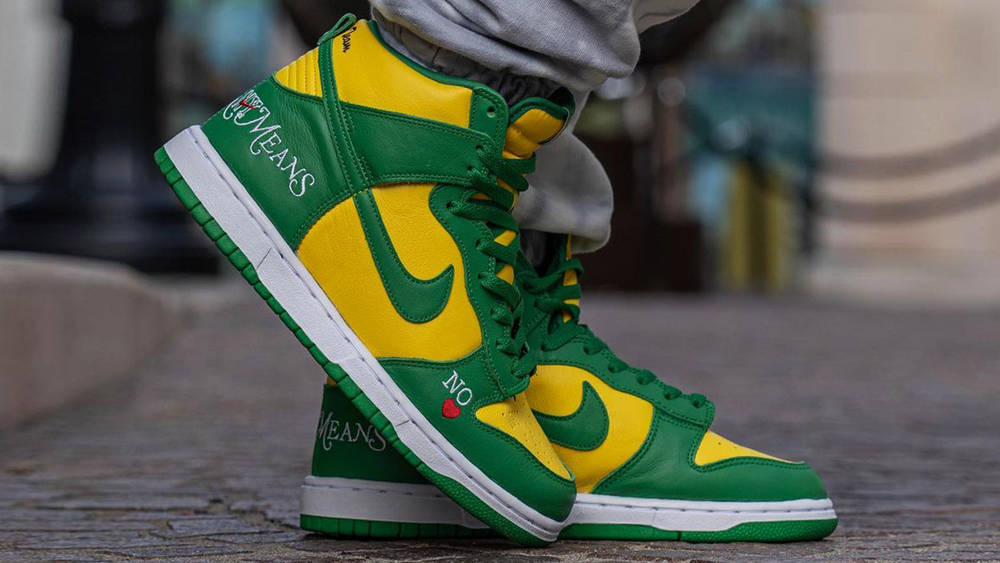 Supreme x Nike SB Dunk High "Brazil"