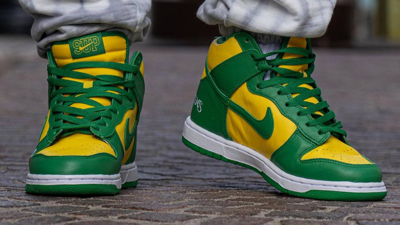 Supreme x Nike SB Dunk High "Brazil"